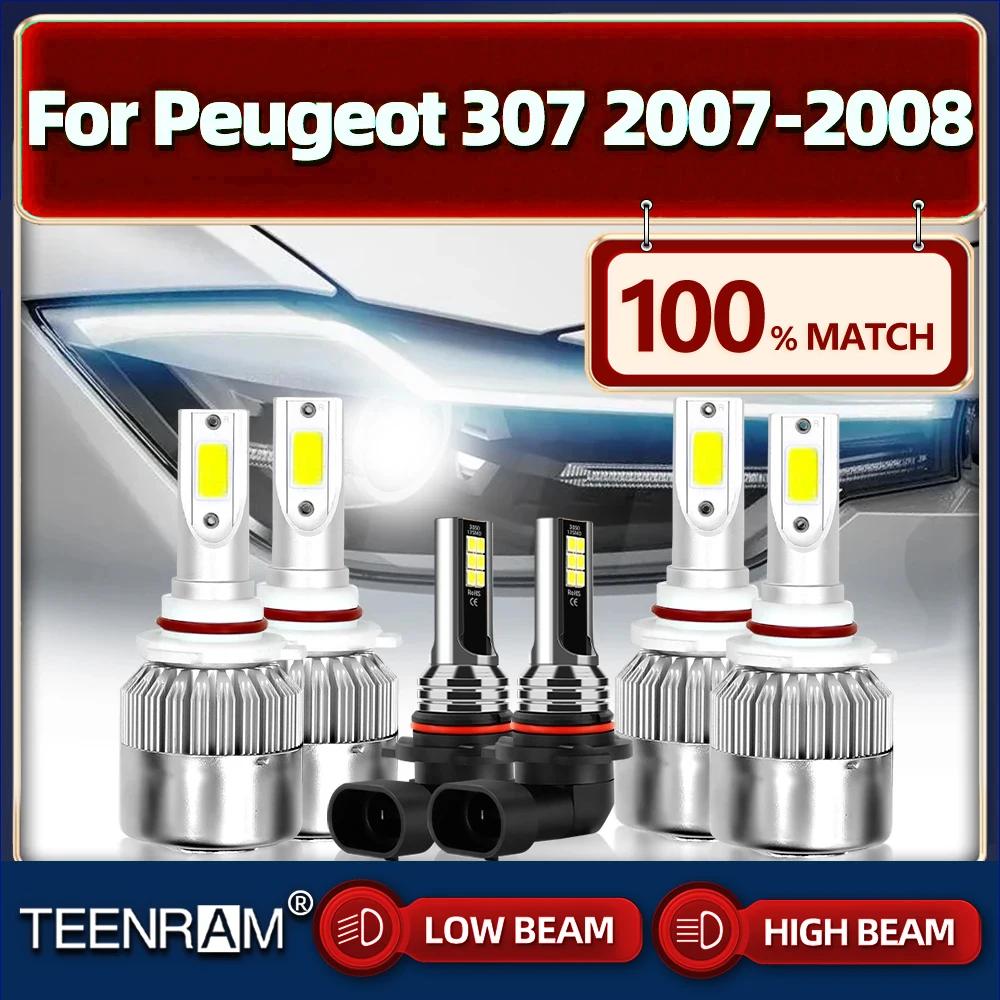 Canbus LED Ʈ ,  ο  ͺ , Ǫ 307 2007 2008,  ڵ Ȱ, 60000LM, H1, H7, 12V, 6000K